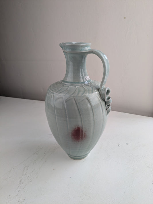 Bridget Drakeford - Celadon jug with copper flash