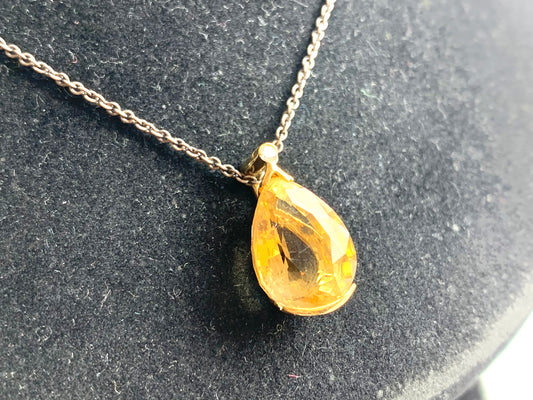 Heaslip, Natasha - Pear Shaped Citrine & Diamond Necklace