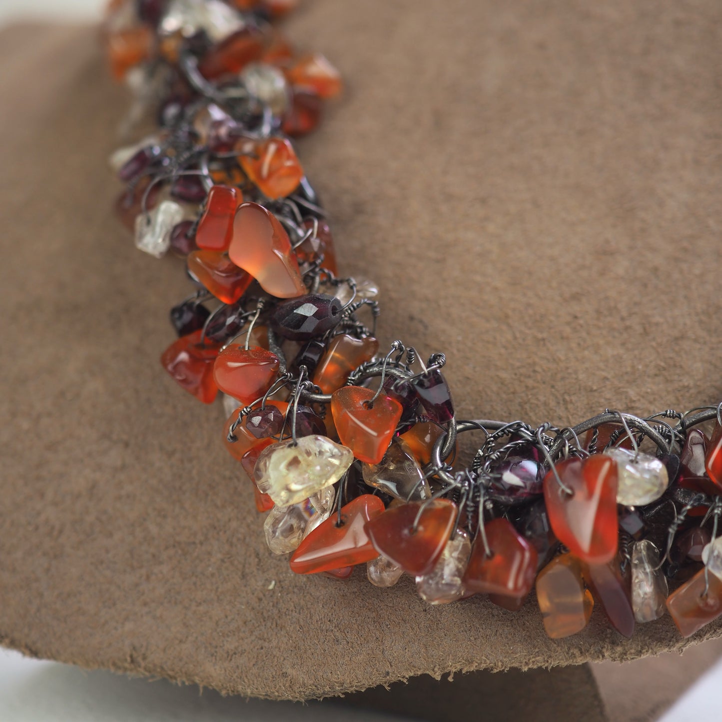 Allsopp, Disa - coraline and citrine Beaded Silver Necklace