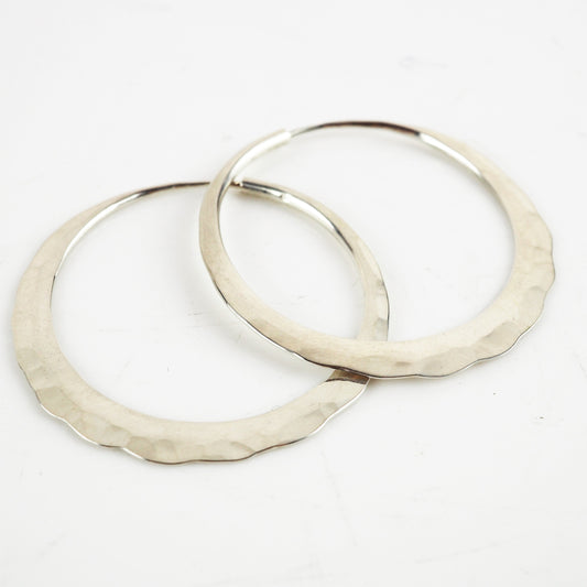 Lever, David - Small Silver Hoops | David Lever | Primavera Gallery