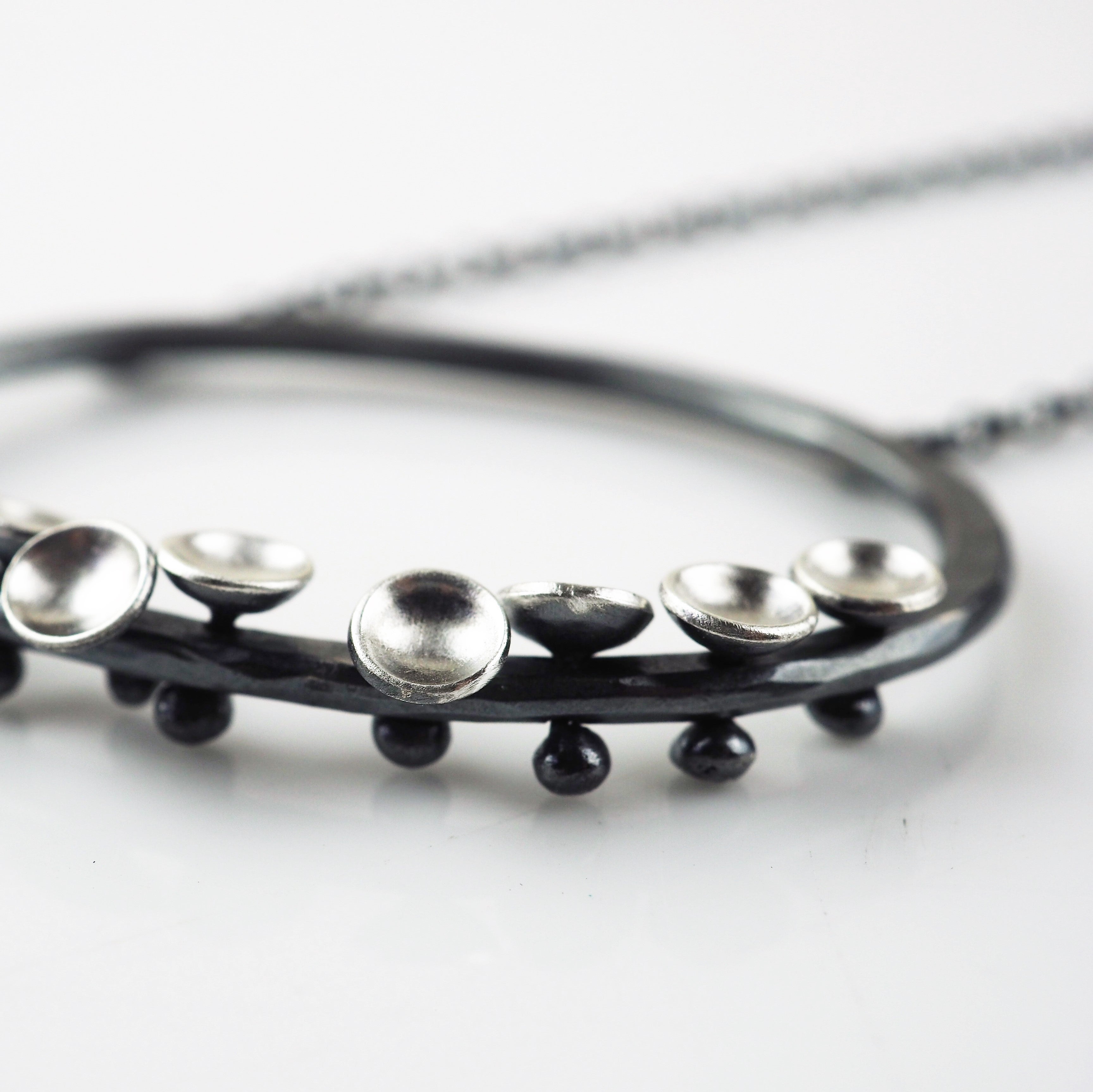 Silver on sale oxidized necklace